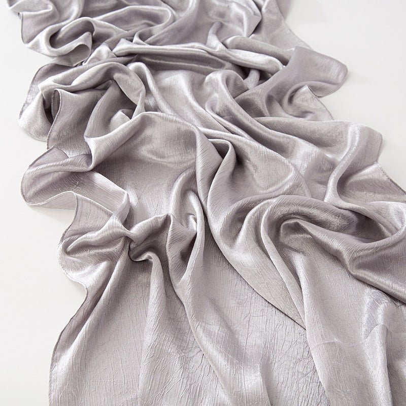 Mariam's Collection MH065 Bark Wrinkled Glossy Satin Imitation Silk — detail shot 10
