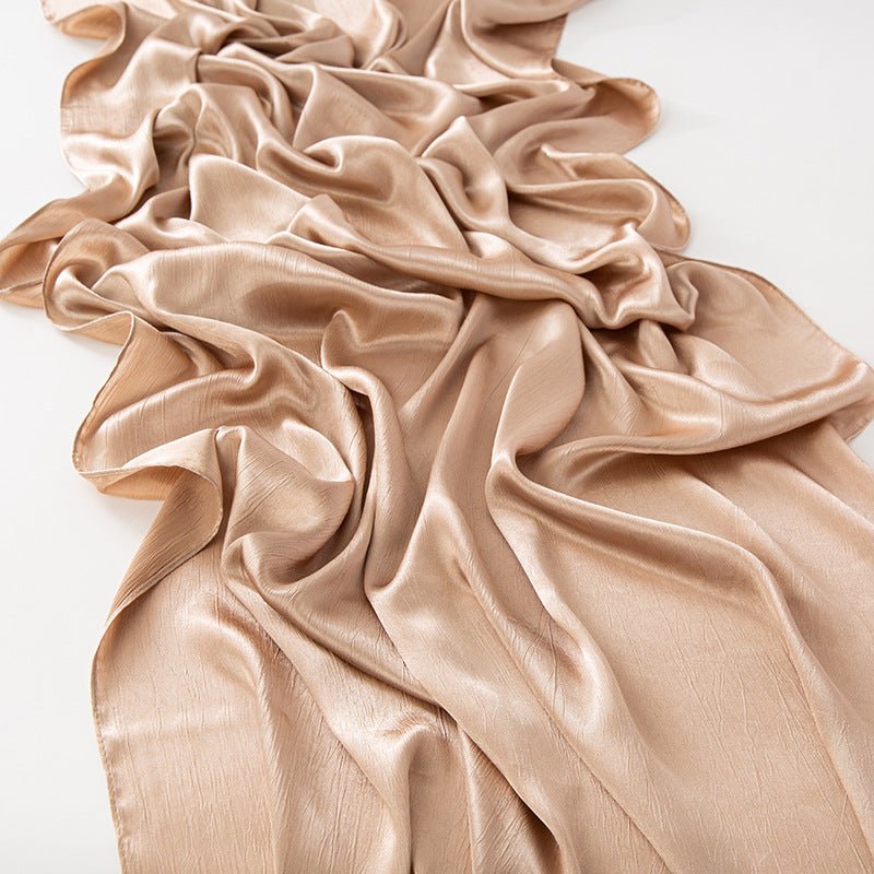 Mariam's Collection Mariam's Collection MH065 Bark Wrinkled Glossy Satin Imitation Silk — feature highlight