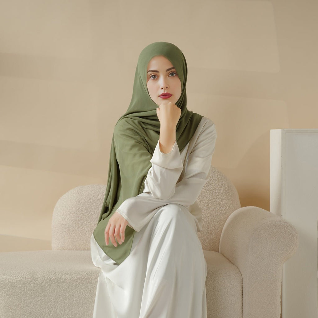 Mariam's Collection Plain Chiffon Shawl, Extra Fine Chiffon Hijab (MH067) — detail shot 9
