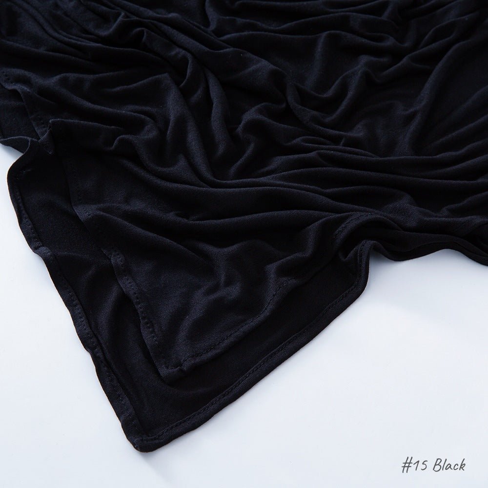 Mariam's Collection High Quality Right Angle Curled Modal Mercerized Cotton Breathable Hijab(MH068) — detail close-up