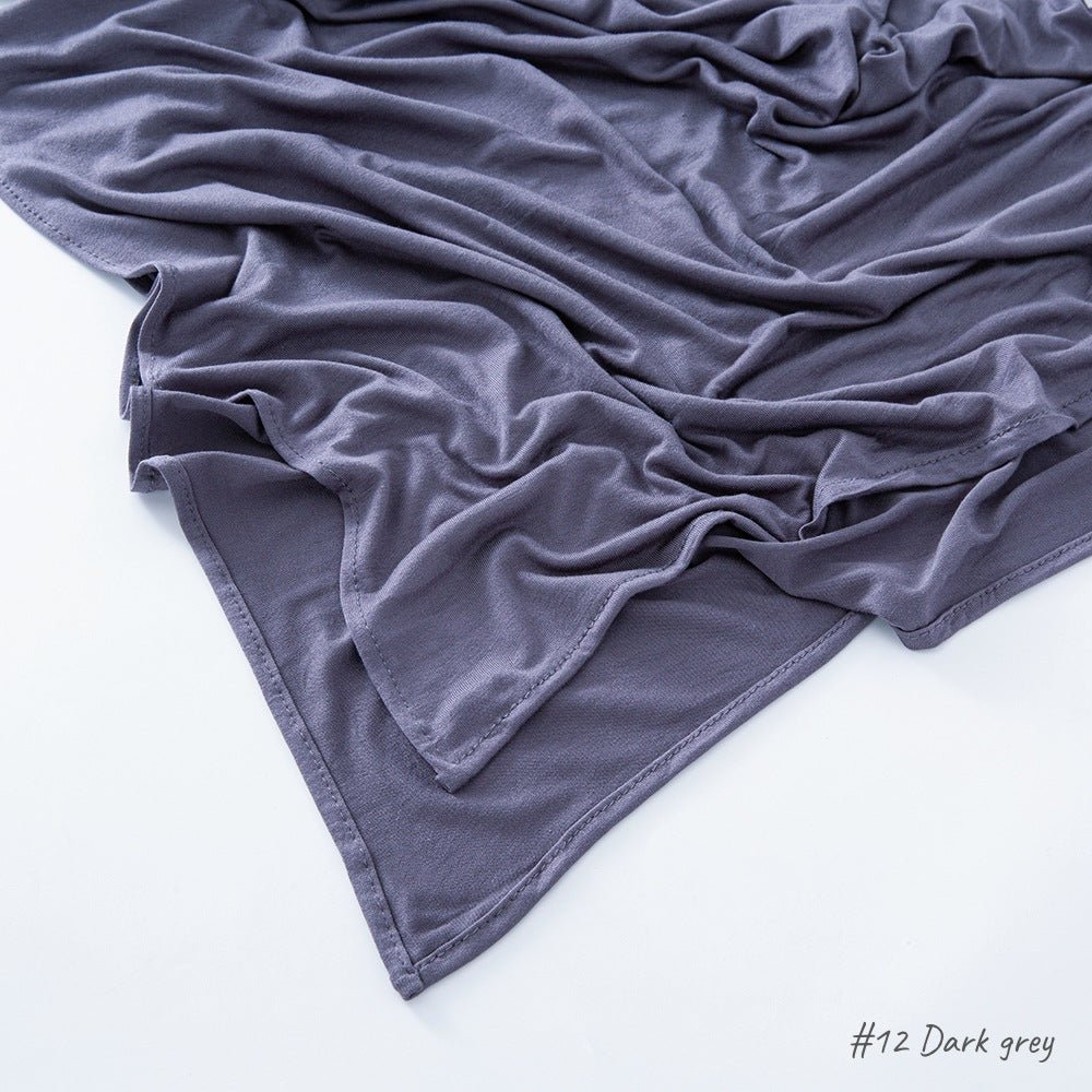 Mariam's Collection High Quality Right Angle Curled Modal Mercerized Cotton Breathable Hijab(MH068) — product on model