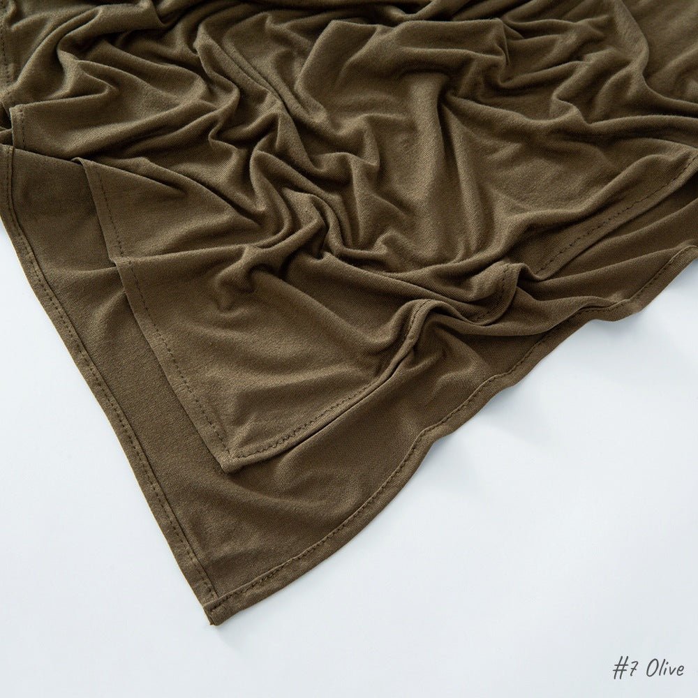 Mariam's Collection High Quality Right Angle Curled Modal Mercerized Cotton Breathable Hijab(MH068) — detail shot 9