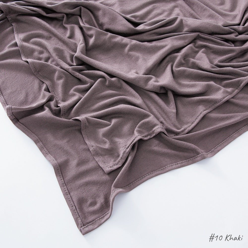 Mariam's Collection High Quality Right Angle Curled Modal Mercerized Cotton Breathable Hijab(MH068) — fabric or material deta