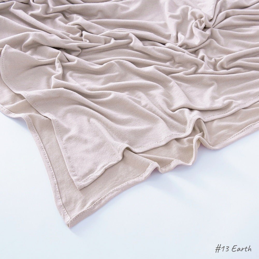 Mariam's Collection High Quality Right Angle Curled Modal Mercerized Cotton Breathable Hijab(MH068) — flat-lay composition