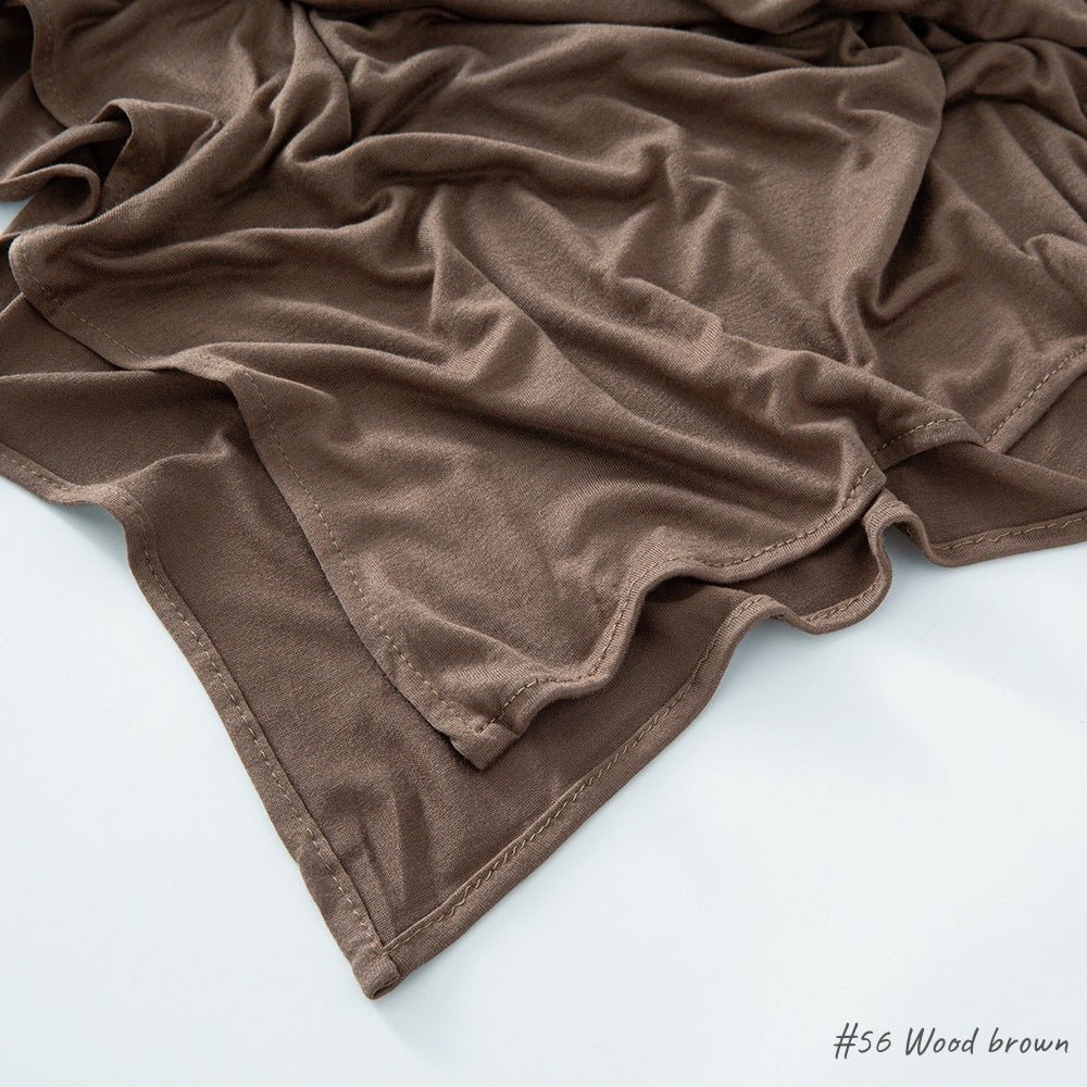 Mariam's Collection High Quality Right Angle Curled Modal Mercerized Cotton Breathable Hijab(MH068) — size reference