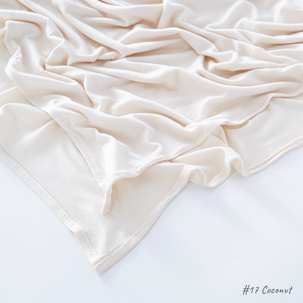Mariam's Collection High Quality Right Angle Curled Modal Mercerized Cotton Breathable Hijab(MH068) — side view