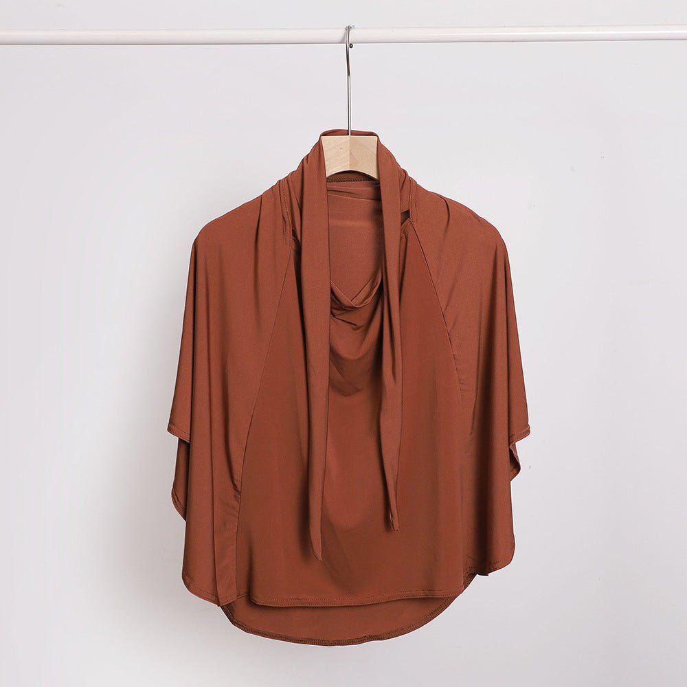 Mariam's Collection MH081 Dual Purpose Veil Bottom Hat Hijab — alternative angle