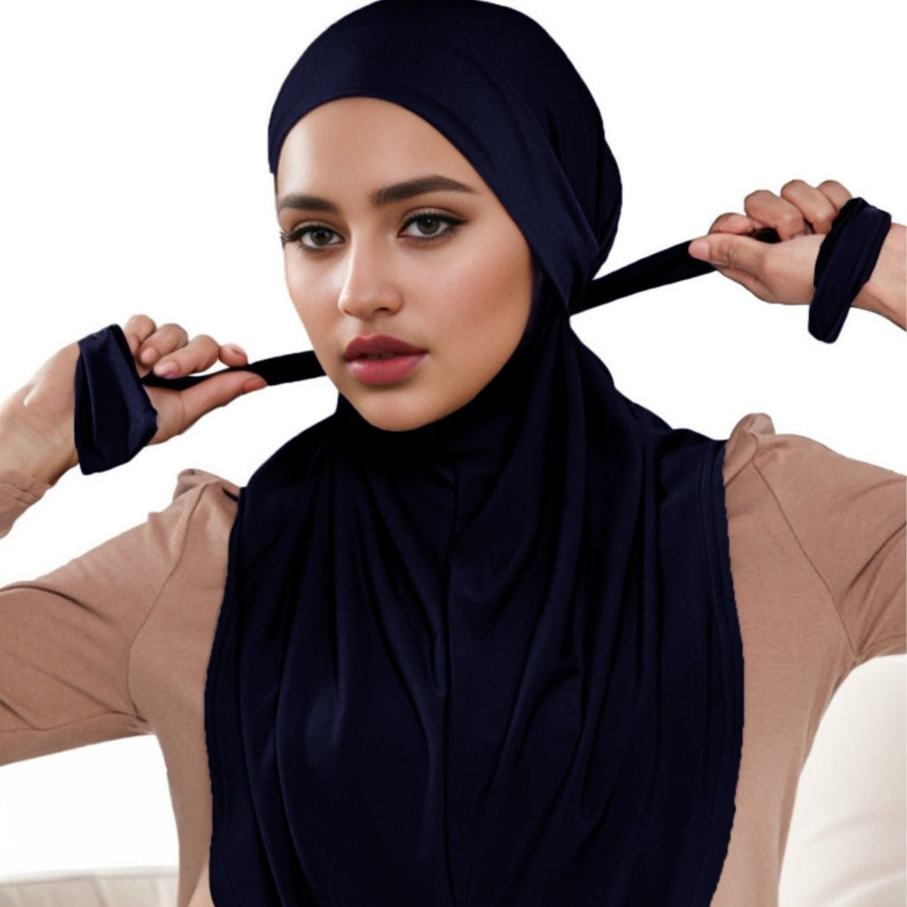 Mariam's Collection Mariam's Collection MH081 Dual Purpose Veil Bottom Hat Hijab — detail shot 8
