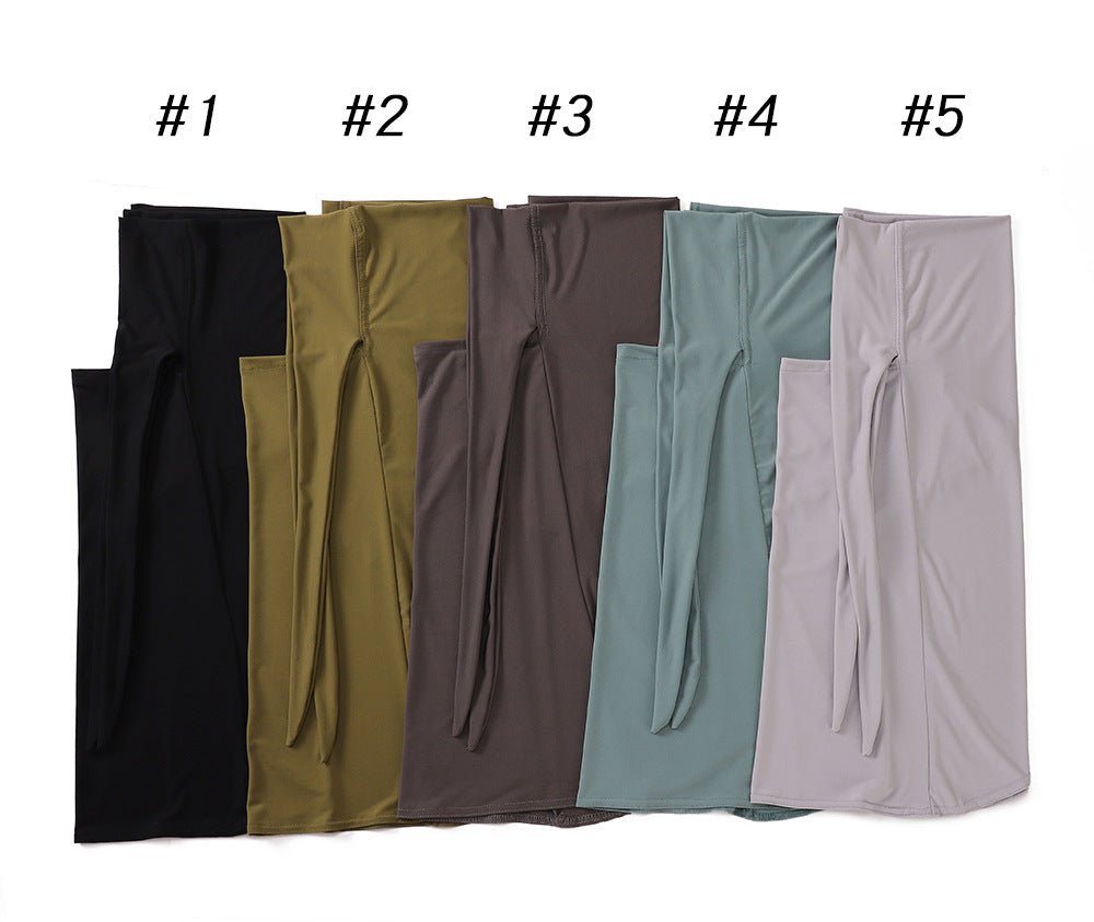 Mariam's Collection MH081 Dual Purpose Veil Bottom Hat Hijab — product on model