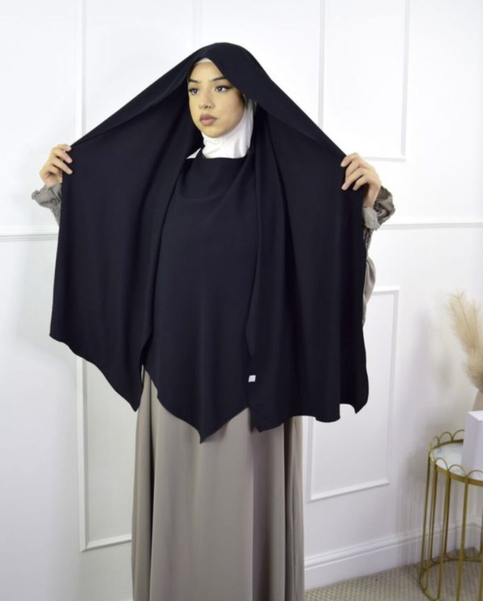 Mariam's Collection Fashion Single Layer Hijab Shawl With Scarf (MH082) — product on model