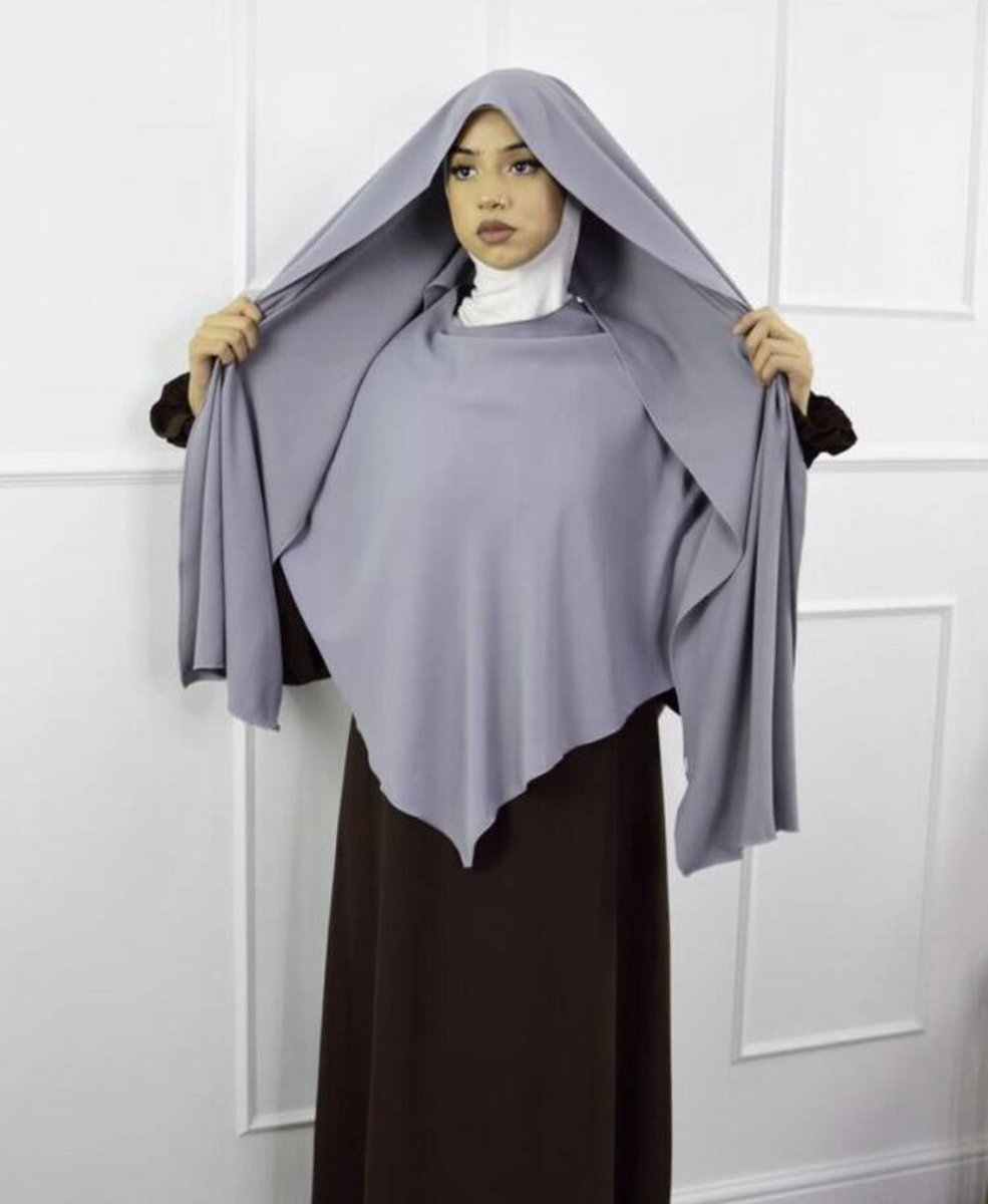 Mariam's Collection Fashion Single Layer Hijab Shawl With Scarf (MH082) — detail close-up