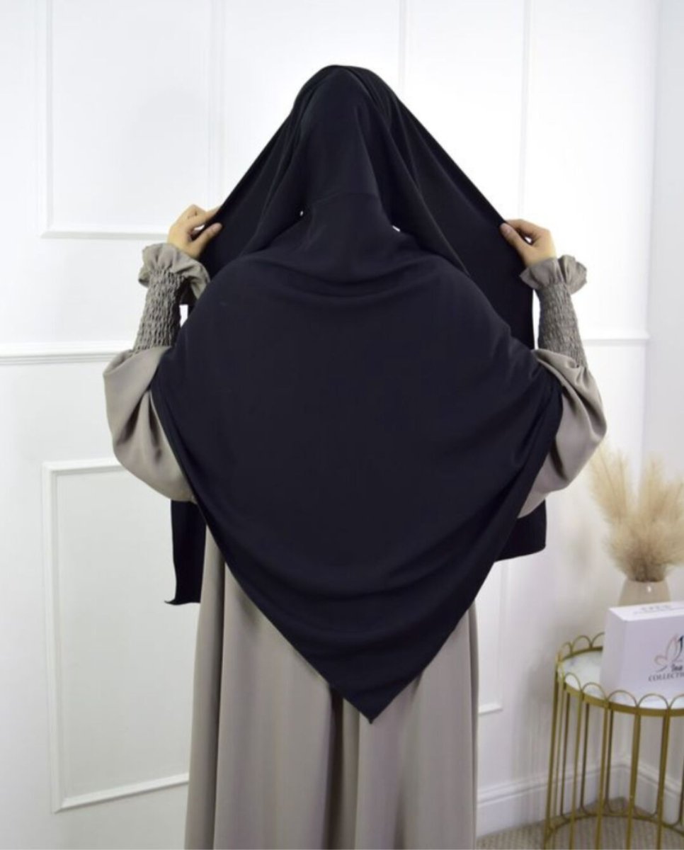 Mariam's Collection Fashion Single Layer Hijab Shawl With Scarf (MH082) — flat-lay composition