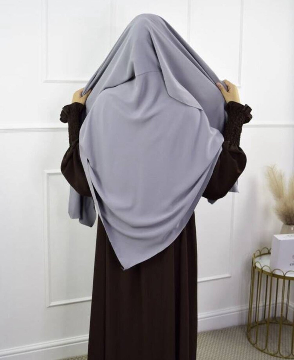 Mariam's Collection Fashion Single Layer Hijab Shawl With Scarf (MH082) — side view