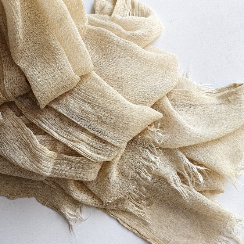 Mariam's Collection Cotton Tassel Hijab | Crepe Tassel Hijab (MH086) — size reference