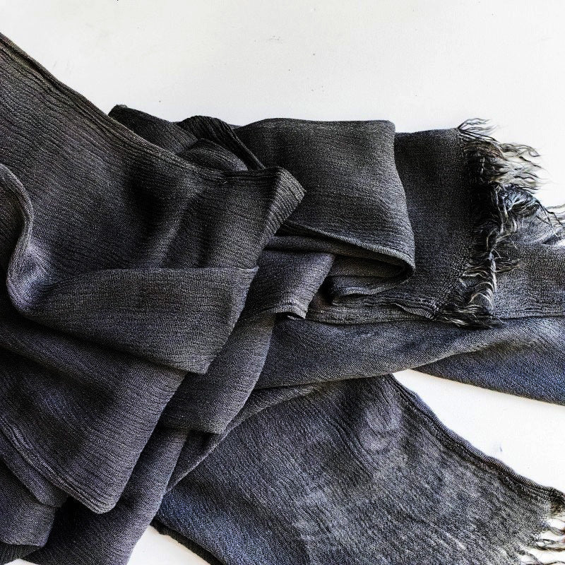 Mariam's Collection Cotton Tassel Hijab | Crepe Tassel Hijab (MH086) — fabric or material detail