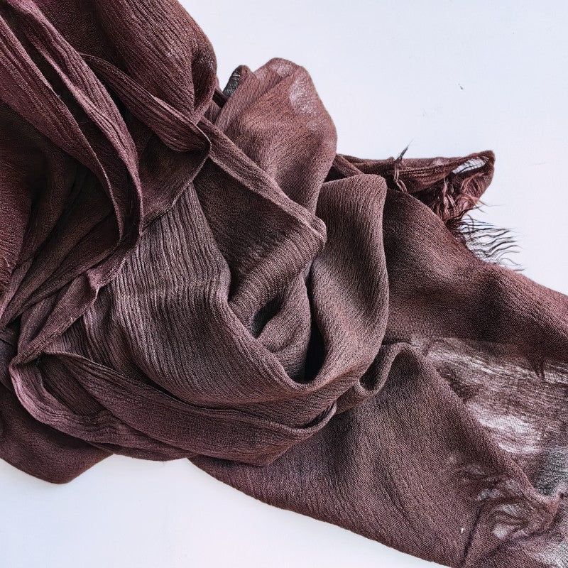 Mariam's Collection Cotton Tassel Hijab | Crepe Tassel Hijab (MH086) — in-use photo