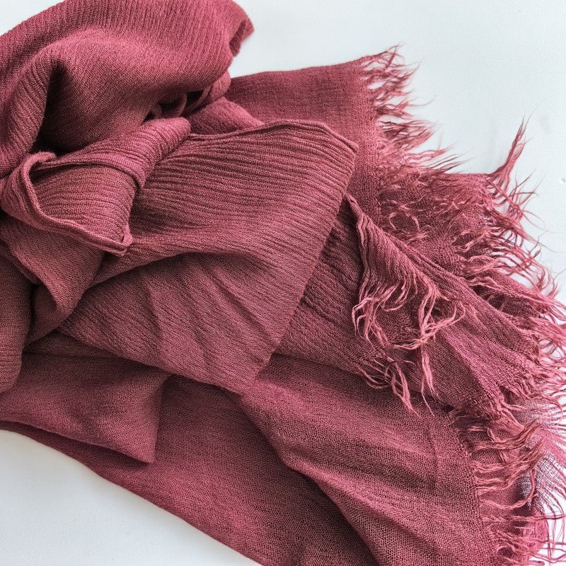 Mariam's Collection Cotton Tassel Hijab | Crepe Tassel Hijab (MH086) — detail shot 8