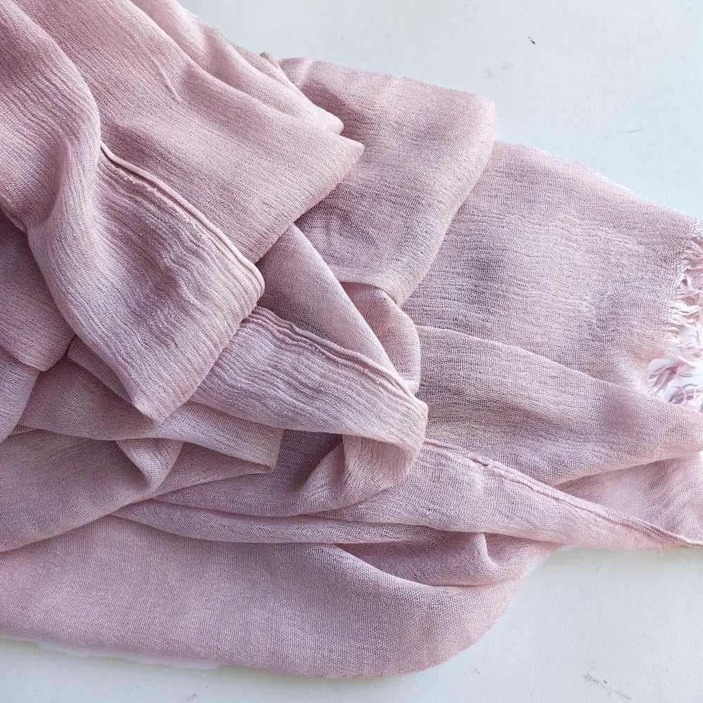 Mariam's Collection Cotton Tassel Hijab | Crepe Tassel Hijab (MH086) — comparison shot