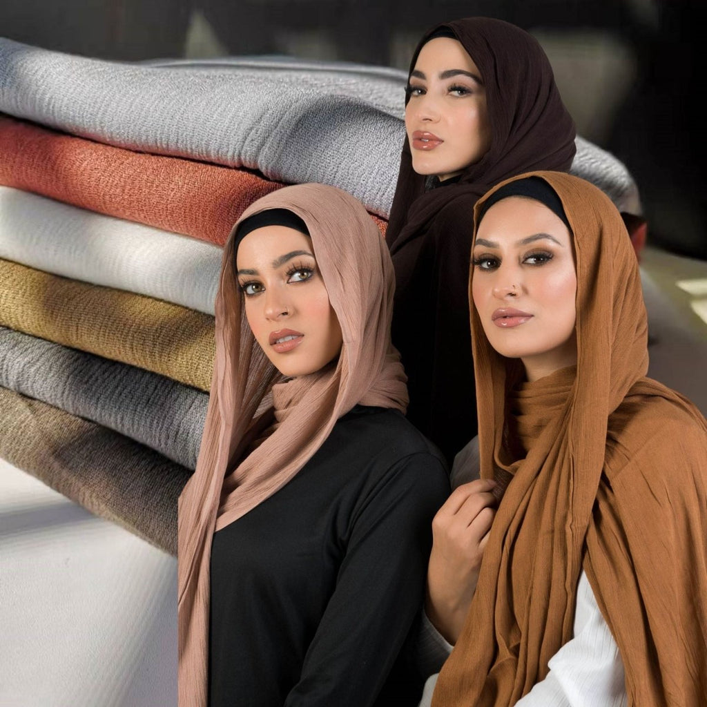 Mariam's Collection Cotton Tassel Hijab | Crepe Tassel Hijab (MH086) — main product shot