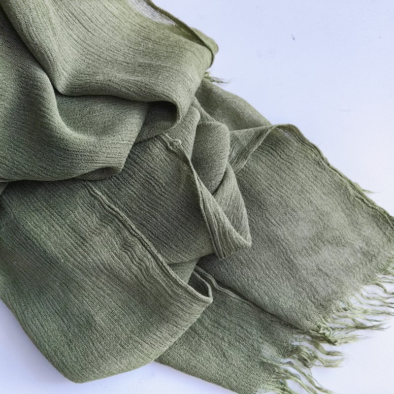 Mariam's Collection Cotton Tassel Hijab | Crepe Tassel Hijab (MH086) — lifestyle context