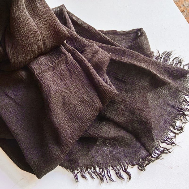 Mariam's Collection Cotton Tassel Hijab | Crepe Tassel Hijab (MH086) — product on model
