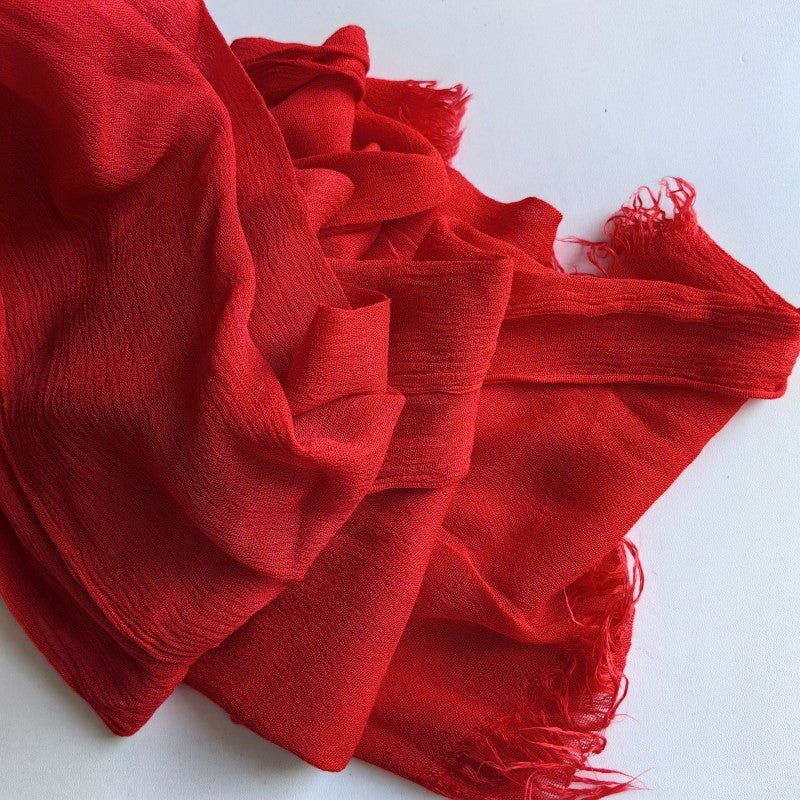 Mariam's Collection Cotton Tassel Hijab | Crepe Tassel Hijab (MH086) — detail shot 10