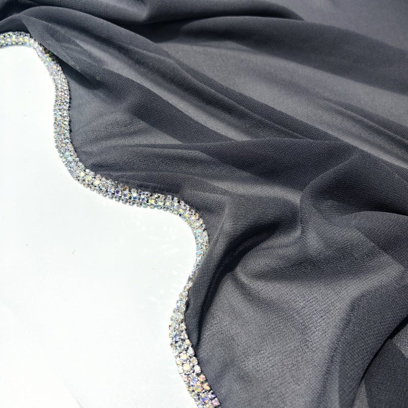 Mariam's Collection Diamond Trimmed Chiffon Hijab(MH087) — lifestyle context