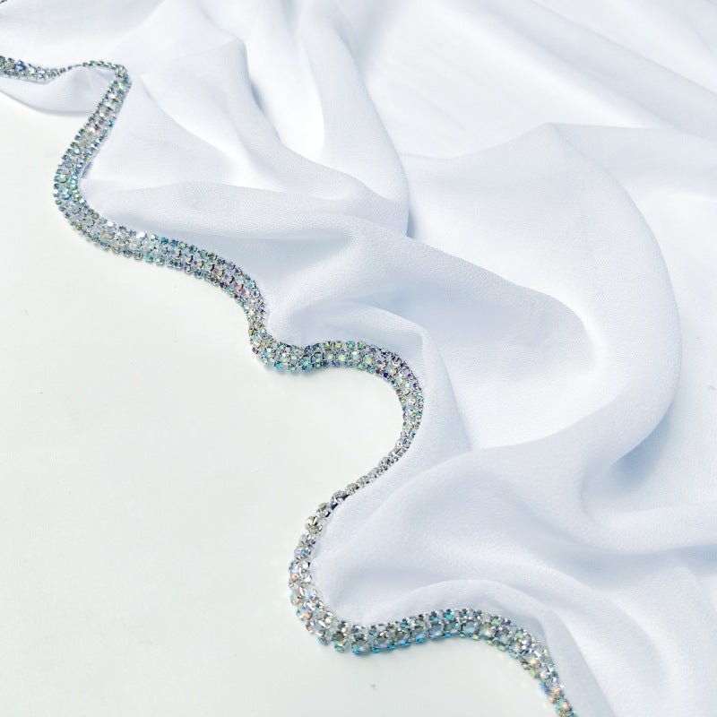 Mariam's Collection Diamond Trimmed Chiffon Hijab(MH087) — detail shot 10