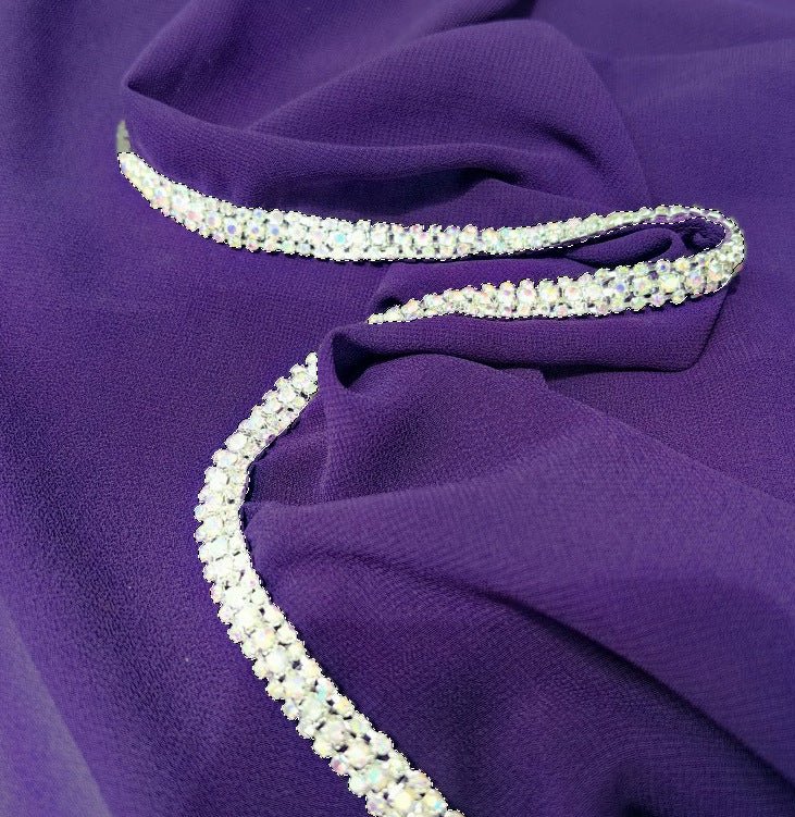 Mariam's Collection Diamond Trimmed Chiffon Hijab(MH087) — comparison shot