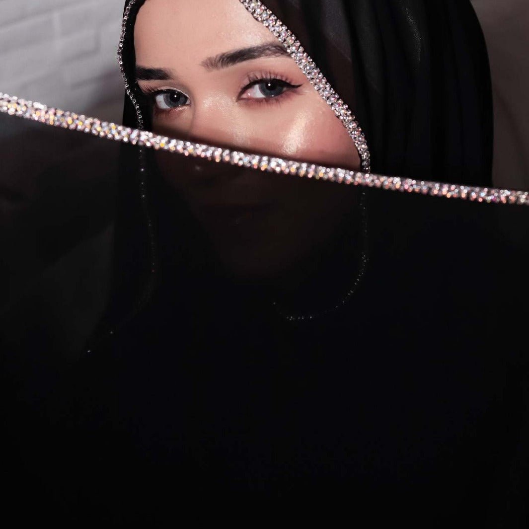 Mariam's Collection Diamond Trimmed Chiffon Hijab(MH087) — main product shot