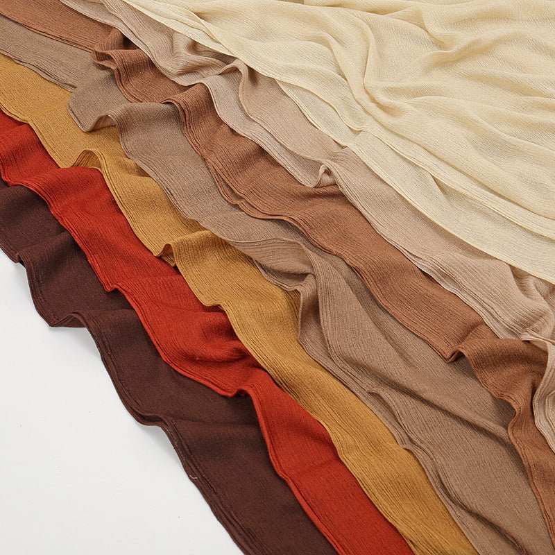 Mariam's Collection MH088 Long curly Rayon Hijab — construction detail