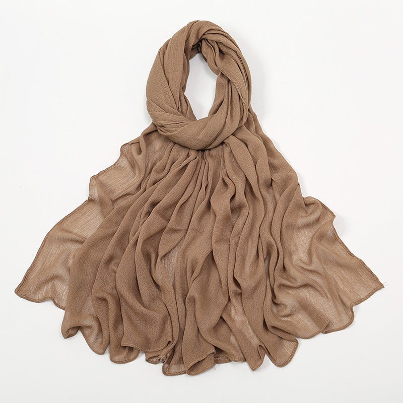 Mariam's Collection MH088 Long curly Rayon Hijab — lifestyle context