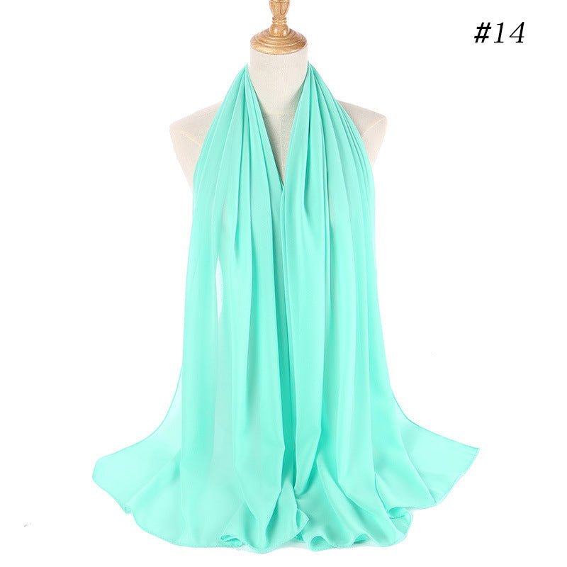 Mariam's Collection MH089 Pearl Chiffon Bubble Hijab — in-use photo