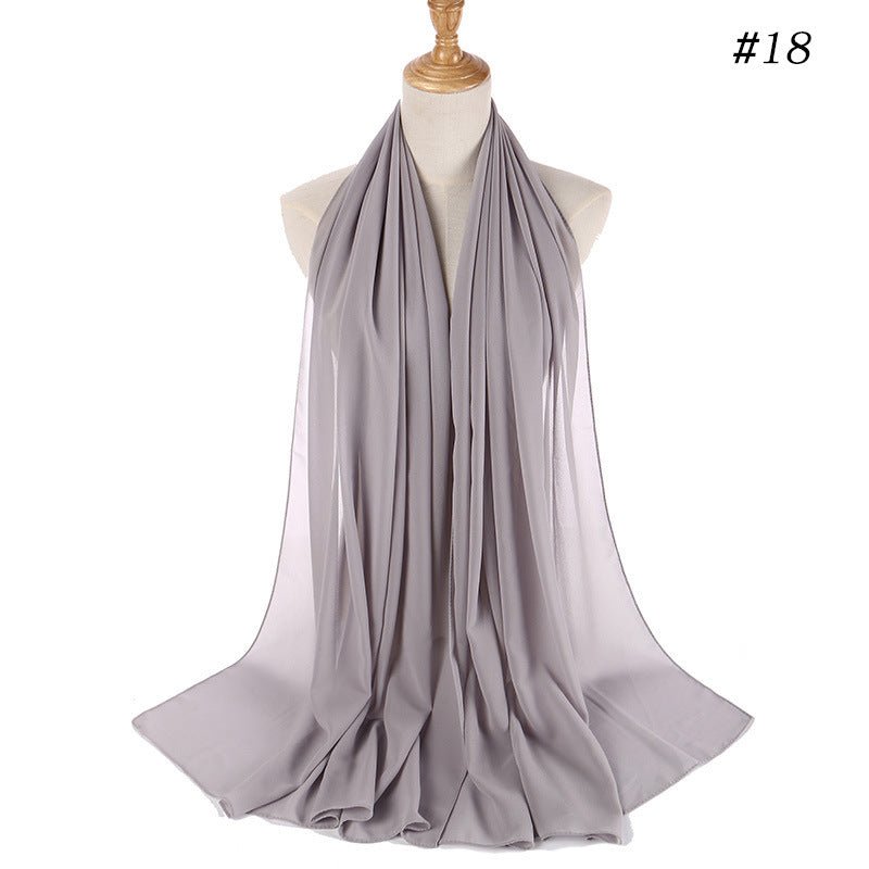 Mariam's Collection MH089 Pearl Chiffon Bubble Hijab — comparison shot