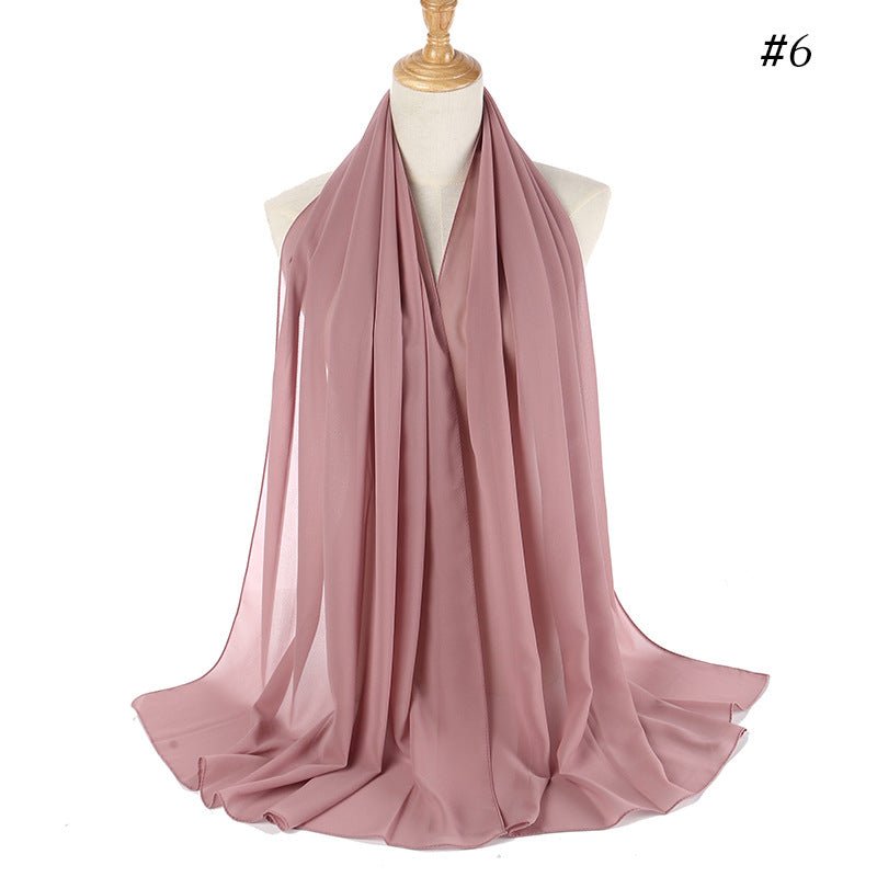 Mariam's Collection MH089 Pearl Chiffon Bubble Hijab — product on model