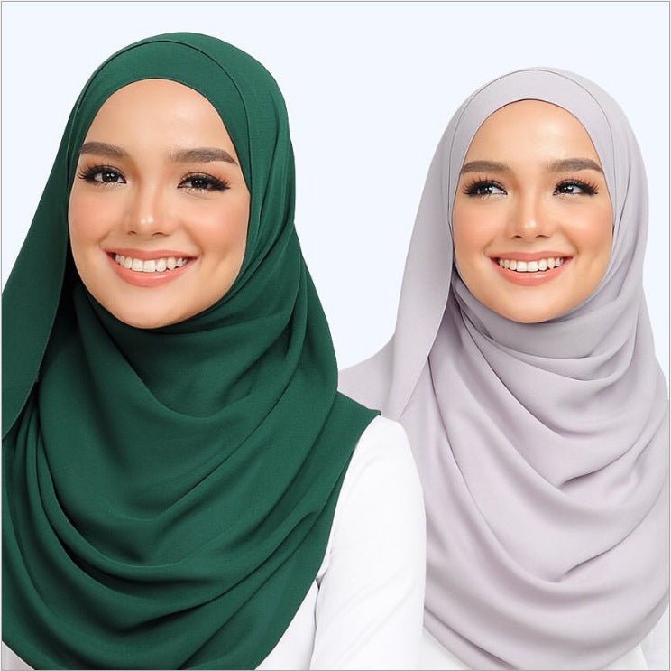 Mariam's Collection MH089 Pearl Chiffon Bubble Hijab — main product shot