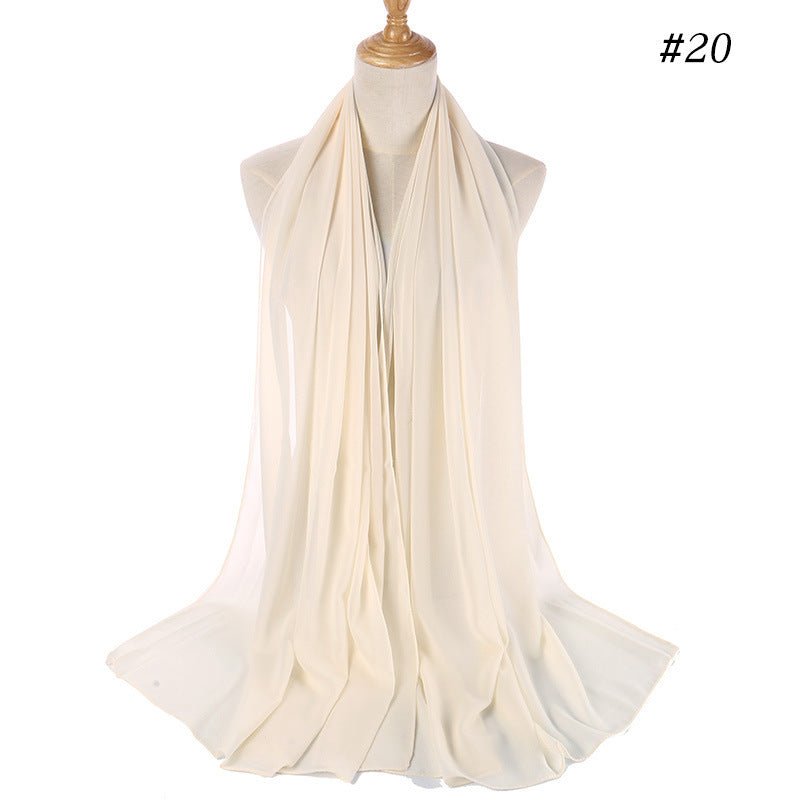 Mariam's Collection MH089 Pearl Chiffon Bubble Hijab — feature highlight