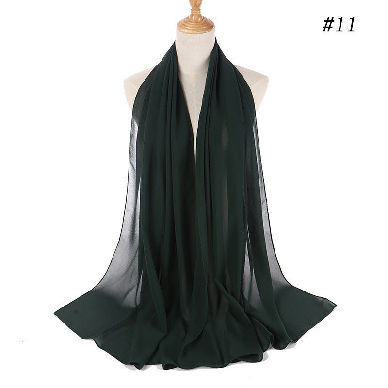 Mariam's Collection MH089 Pearl Chiffon Bubble Hijab — side view