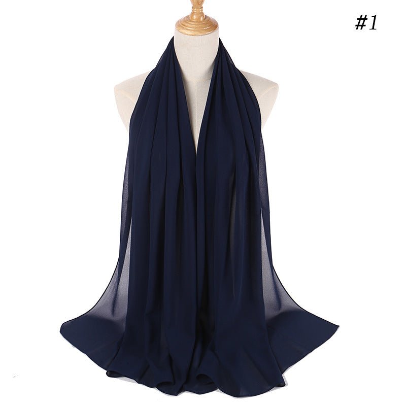 Mariam's Collection MH089 Pearl Chiffon Bubble Hijab — detail shot 9