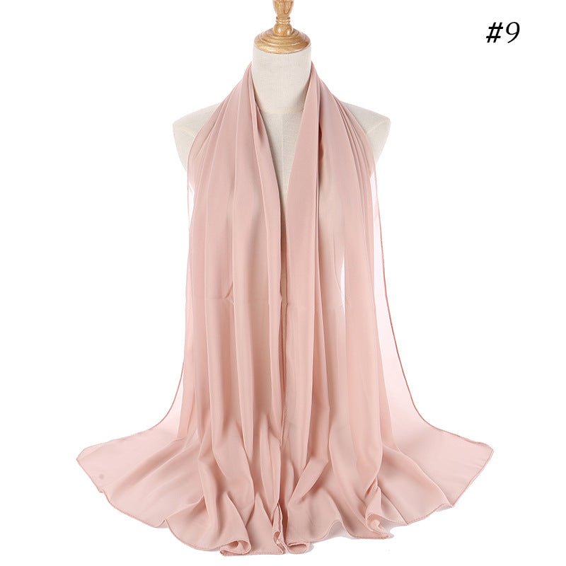 Mariam's Collection MH089 Pearl Chiffon Bubble Hijab — detail close-up