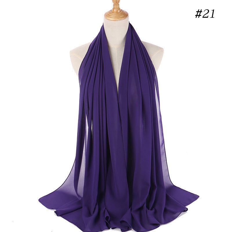 Mariam's Collection MH089 Pearl Chiffon Bubble Hijab — product on model
