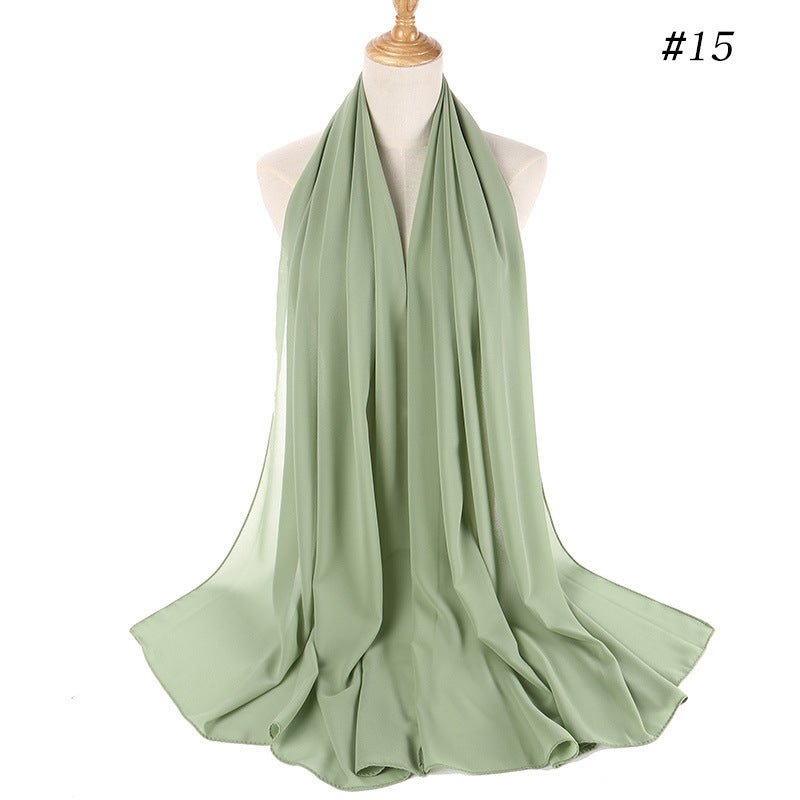 Mariam's Collection MH089 Pearl Chiffon Bubble Hijab — size reference