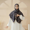 Mariam's Collection Mariam's Collection MH094 Printed Pleated Cotton and Linen Blend Shawl — construction detail