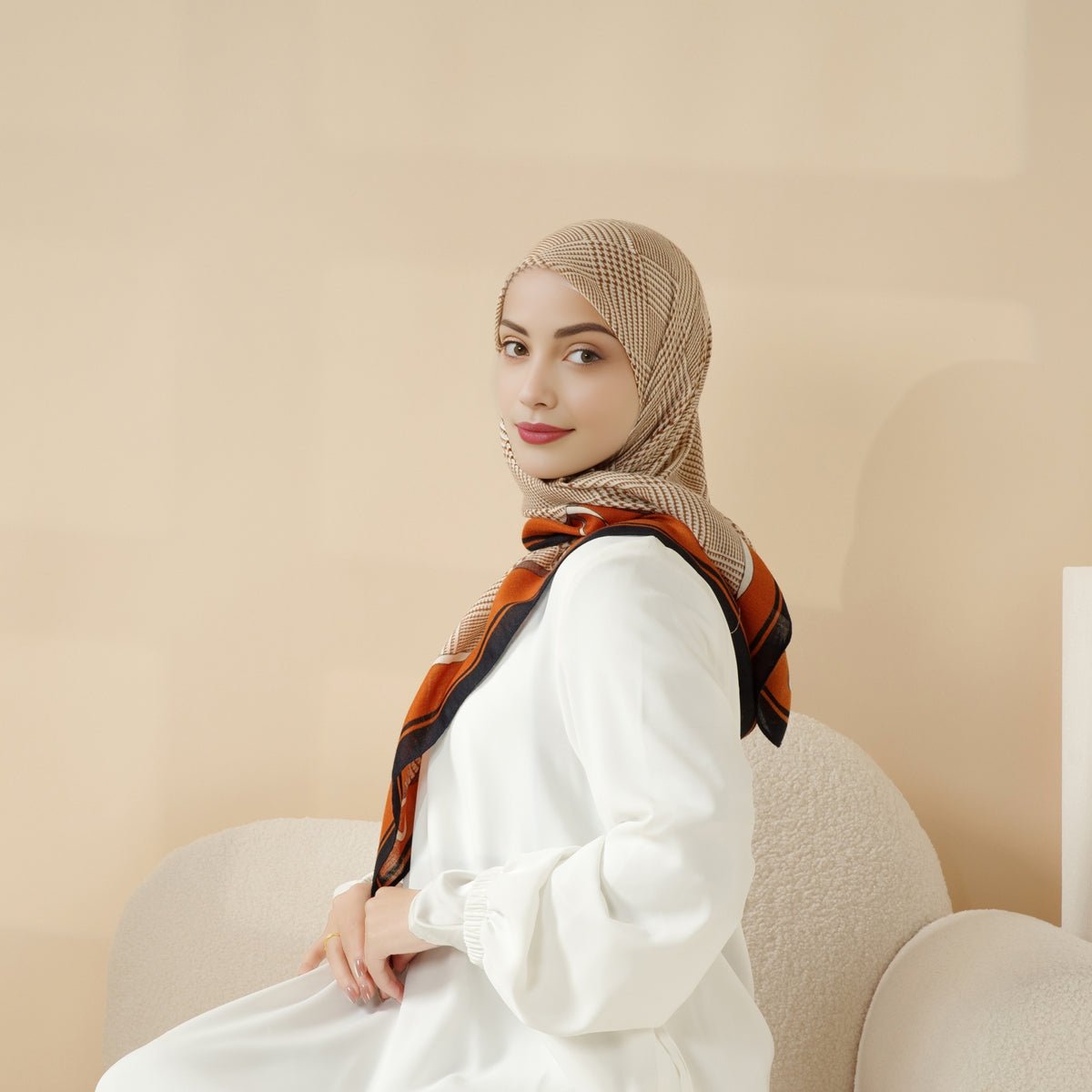Mariam's Collection Mariam's Collection MH096 Printed Cashmere Touch Square Hijab — product category context