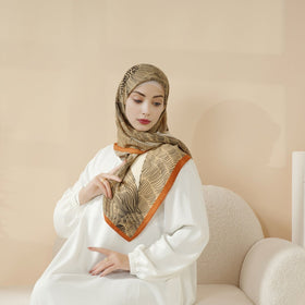 Mariam's Collection MH096 Printed Cashmere Touch Square Hijab