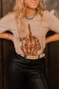 Wild Junkie Middle Finger Skeleton Graphic Tee — main product shot
