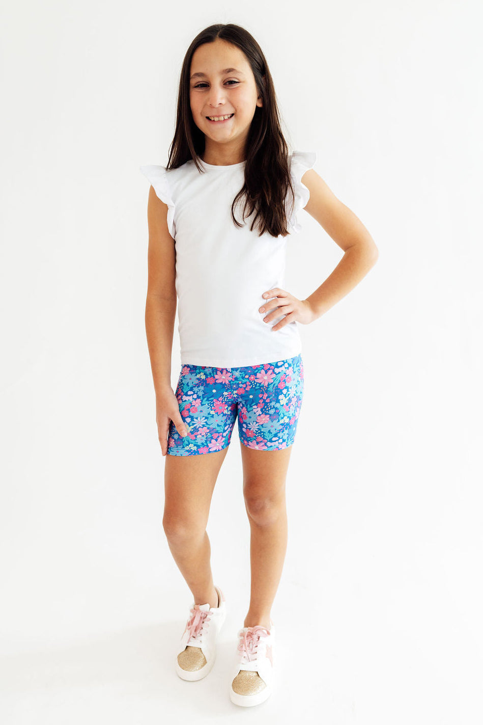 Mila & Rose ® Dreaming Daisies Twirl Shorts — detail close-up