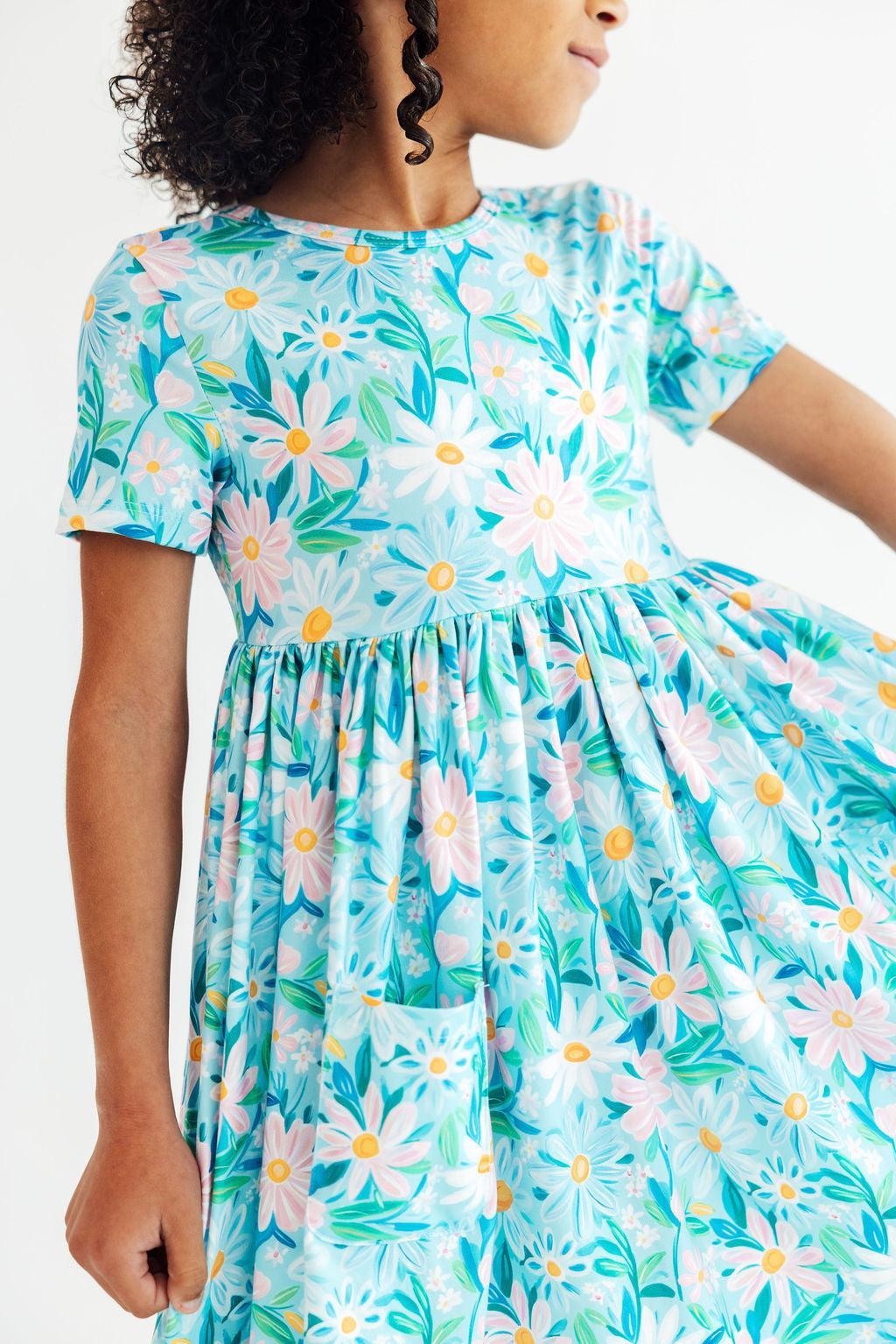 Mila & Rose ® Preppy Daisies S/S Pocket Twirl Dress — main product shot