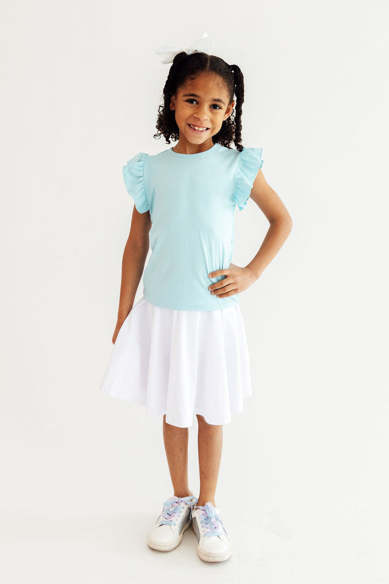 Mila & Rose ® Bluebird S/S Ruffle Tee — lifestyle context