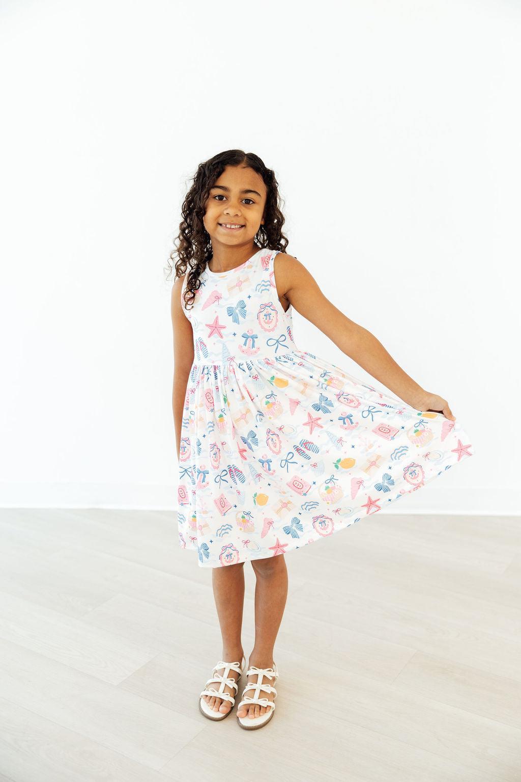 Mila & Rose ® Seaside Sweetheart Tank Twirl Dress — detail close-up
